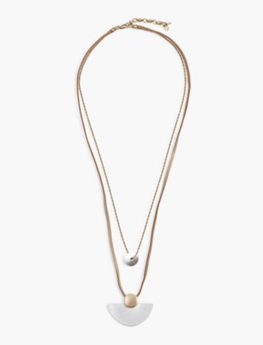 Lucky Brand Leather Layered Necklace - Multi | Lucky Brand