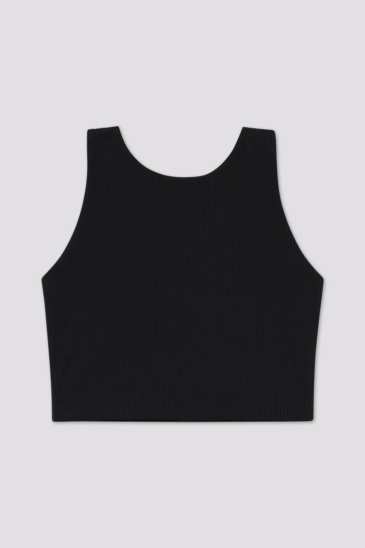 Black RIB Dylan Tank Bra | Girlfriend Collective