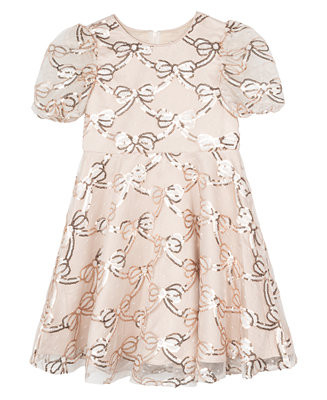 Rare Editions Little Girls Sequin Bow Dress - Macy's | Macy's
