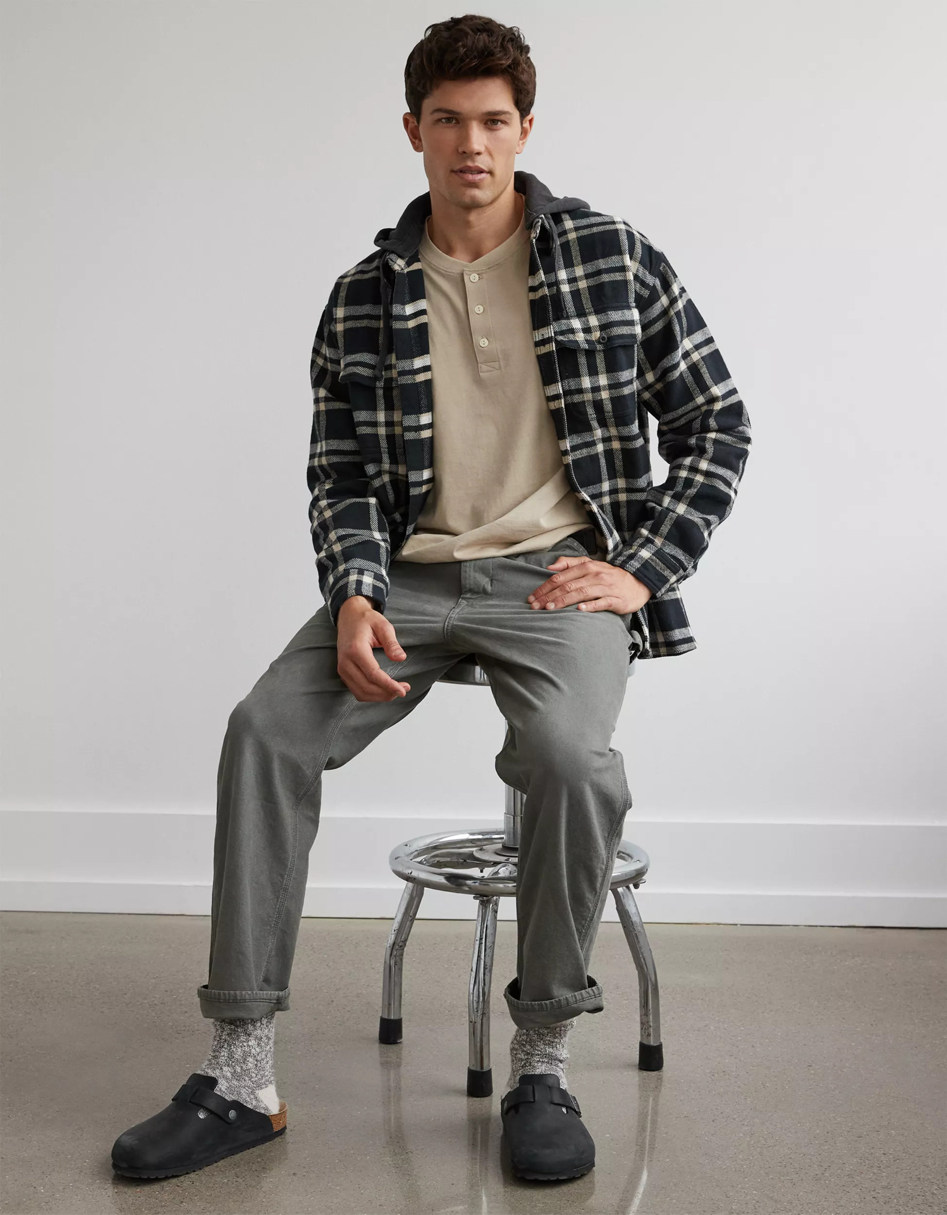 AE Hooded Flannel Shirt | American Eagle Outfitters (US & CA)