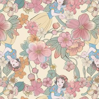 Disney® Sketch Snow White & Flowers Cotton Fabric in Pastel Pink/Multicolor | 43 in | Michaels® | Michaels Stores