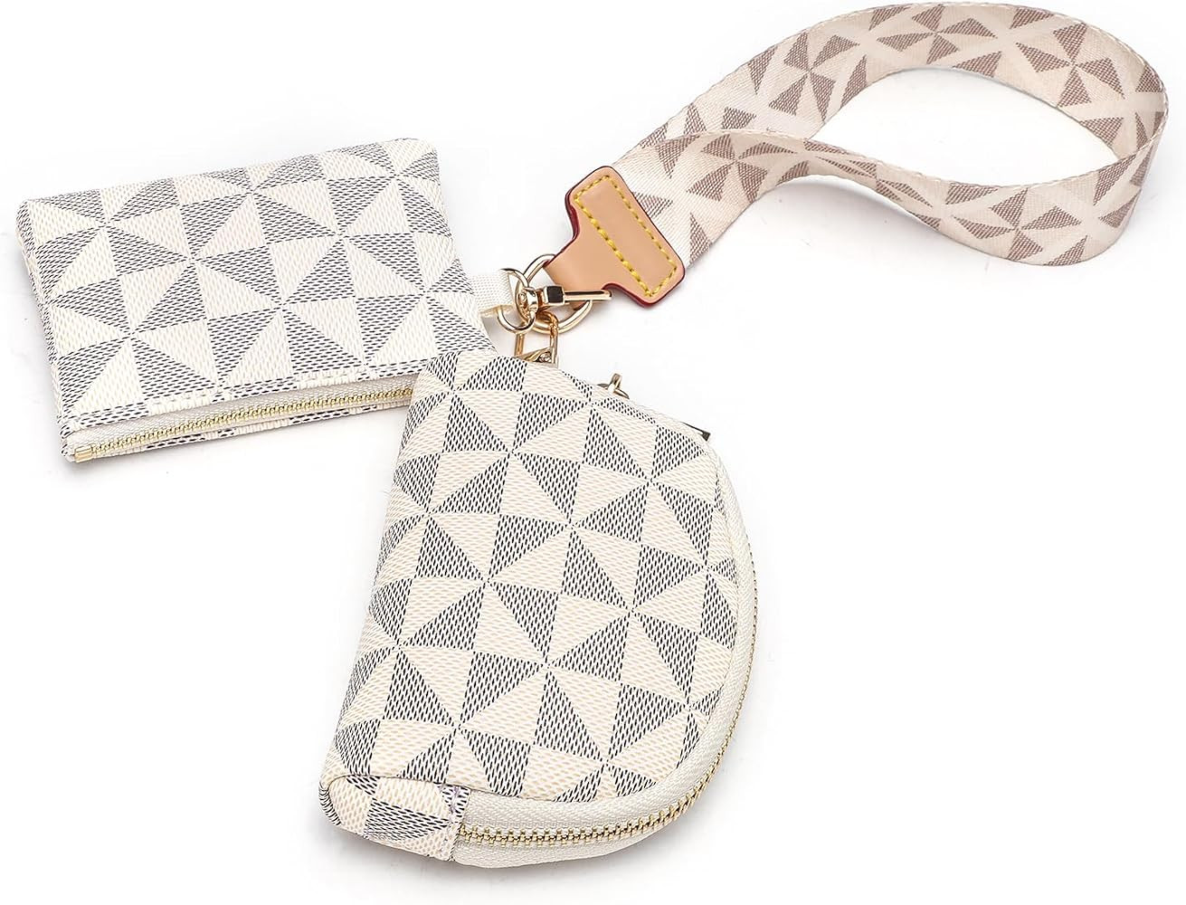 Geometric Designer Coin Purse Checkered Pattern Coin Bag Ladies Small Wallet Portable Wristlet Co... | Amazon (US)