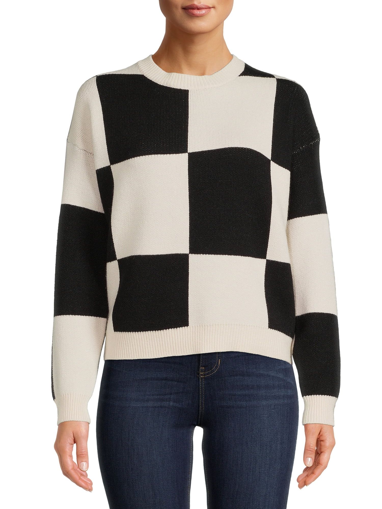 Dreamers by Debut Women's Print Pullover Sweater - Walmart.com | Walmart (US)