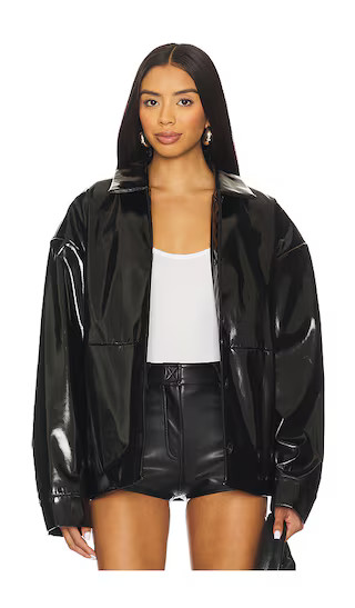 Stella Faux Leather Jacket in Black | Revolve Clothing (Global)