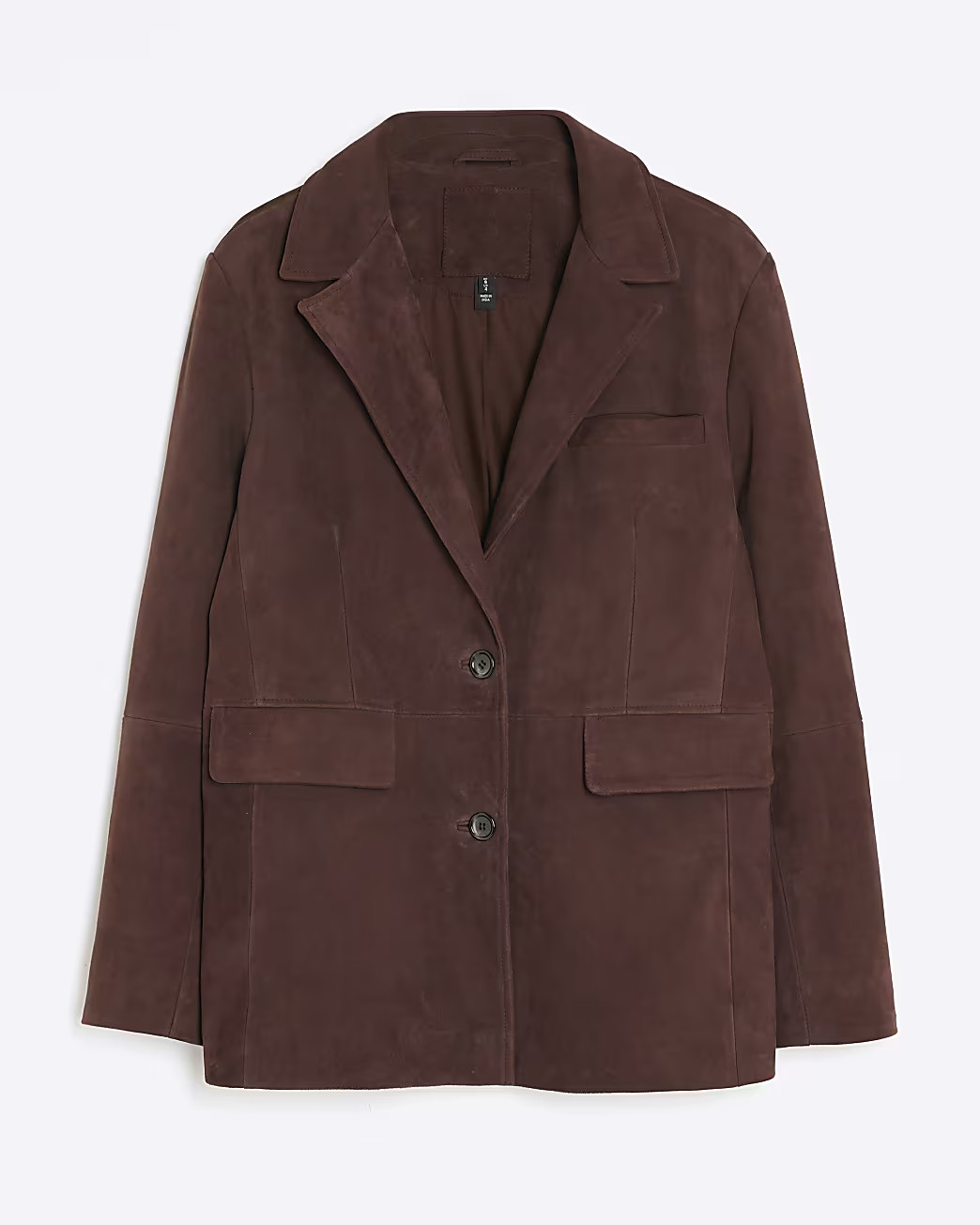 Brown Boxy Fit Suede Blazer | River Island UK & IE