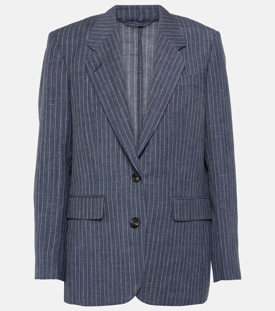 Belia pinstripe linen, wool and silk jacket | Mytheresa (INTL)