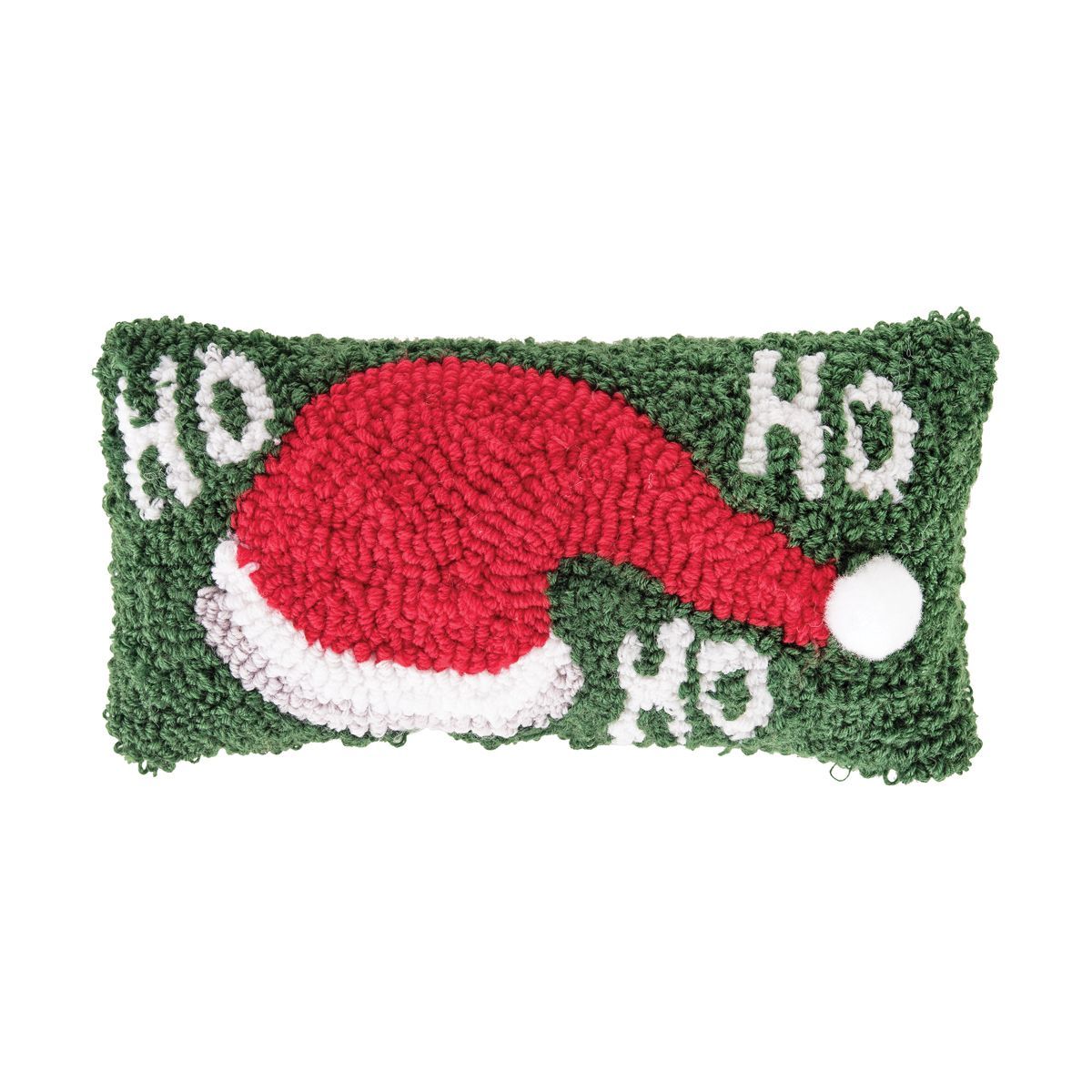 C&F Home 6" x 12" HoHoHo Hat Hooked Petite Christmas Holiday Throw Pillow | Target
