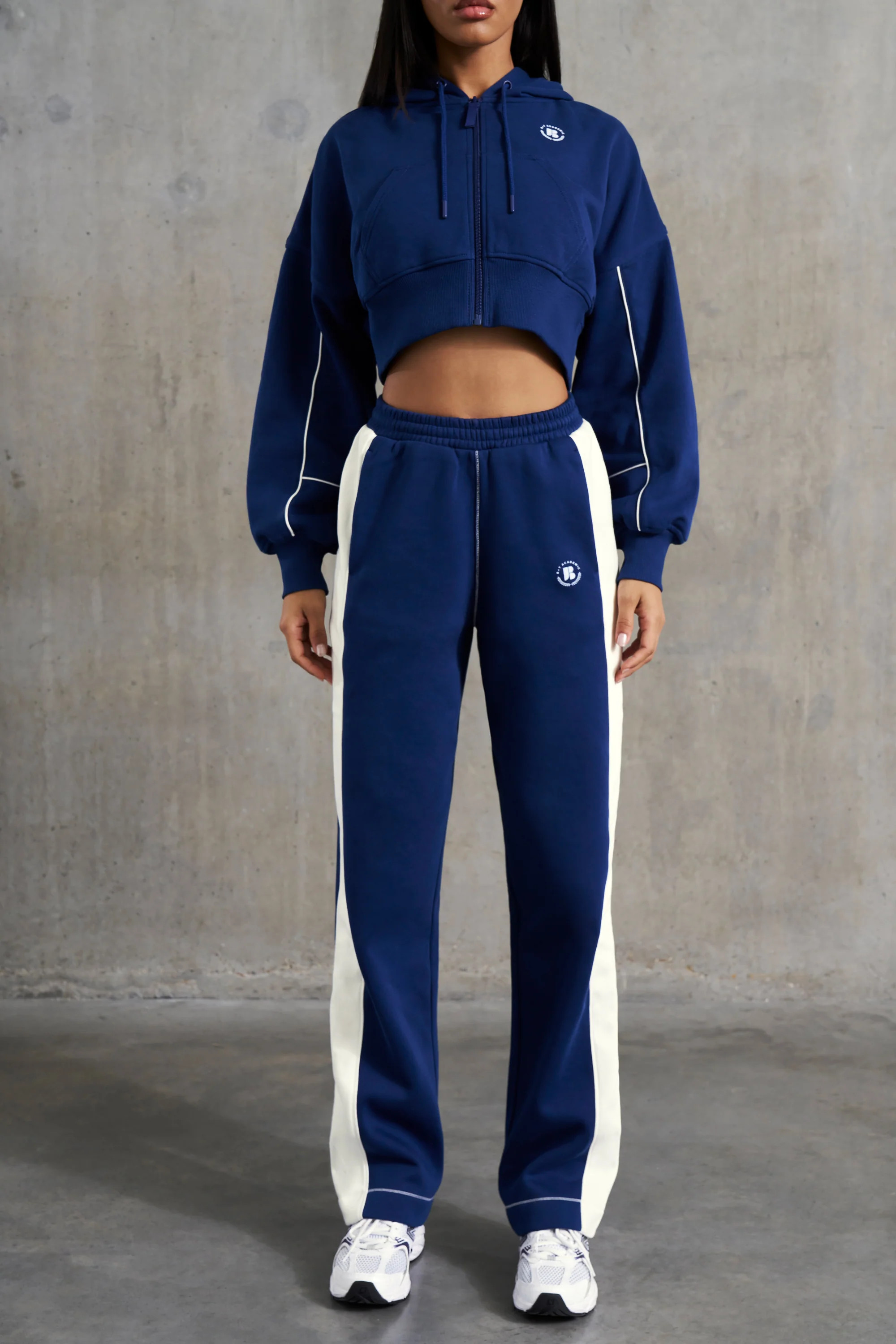Wide Leg Sweatpants in Navy | Oh Polly
