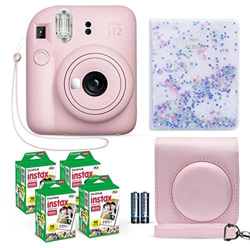 Fujifilm Instax Mini 12 Instant Camera Blossom Pink + Fuji Film Value Pack (40 Sheets) + Shutter ... | Amazon (US)