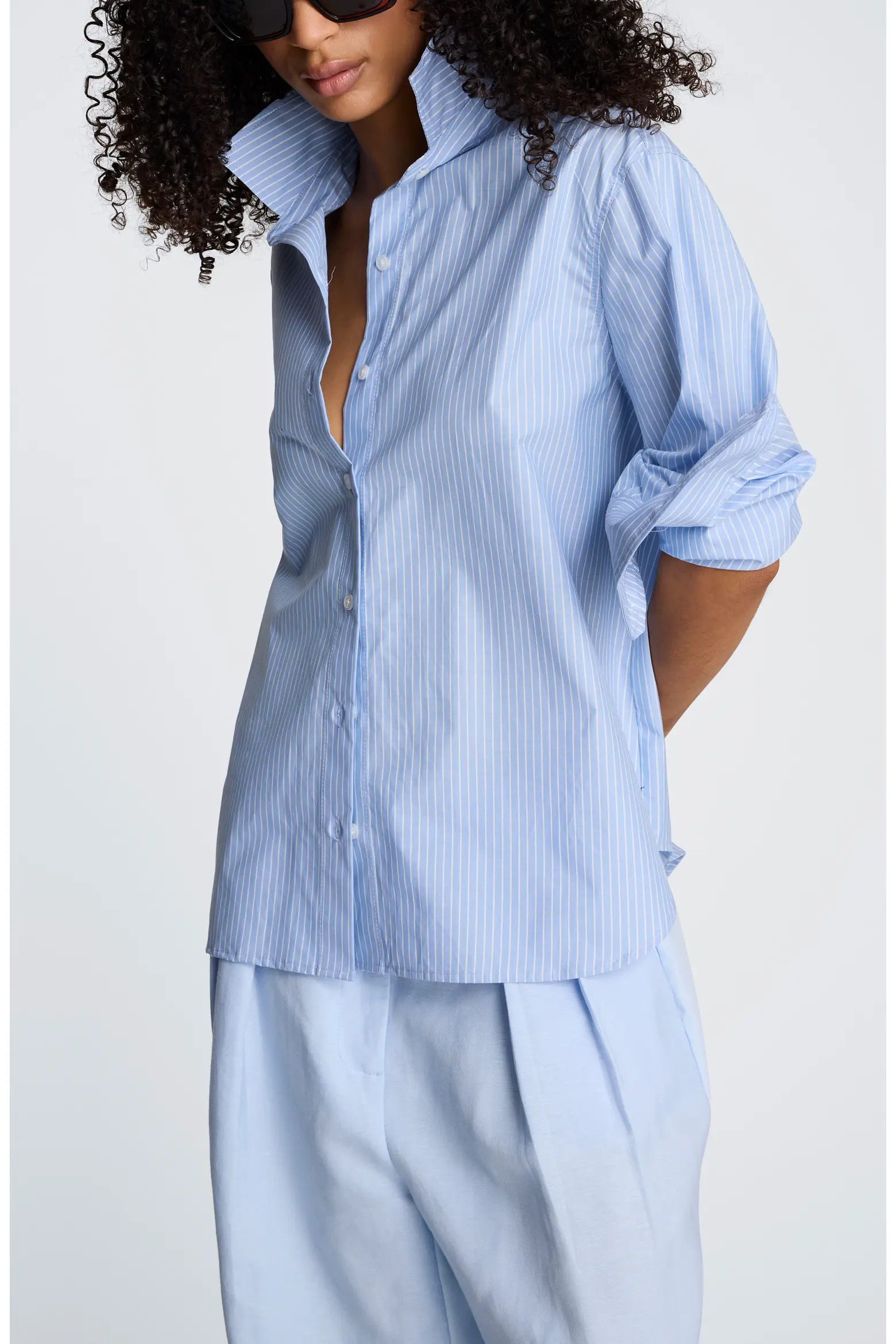 Pinstripe Button-Up Boyfriend Shirt (Women) | Nordstrom | Nordstrom