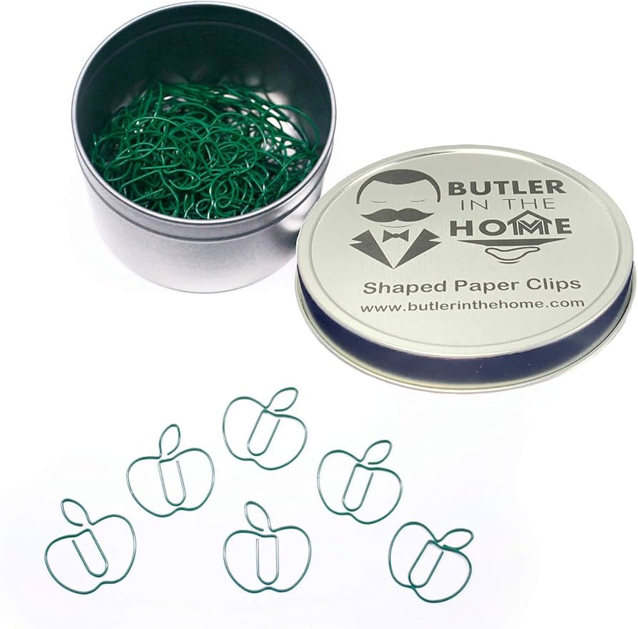 Butler in the Home Fruit Apple Shaped Paper Clips Great for Paper Clip Collectors or a Teacher Gi... | Amazon (US)