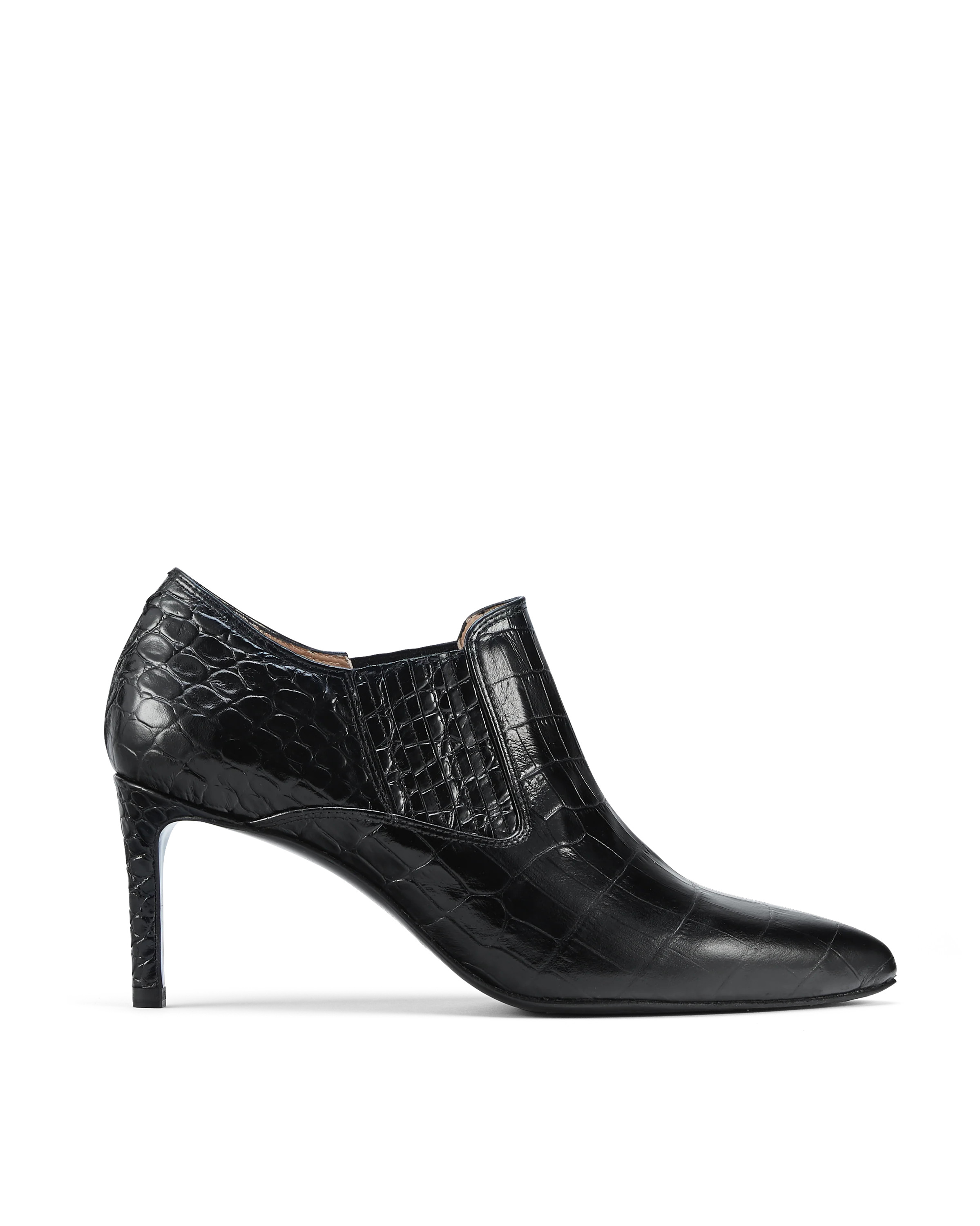 INEZ: Marisol 70: Black Croco Emboss | Inez 