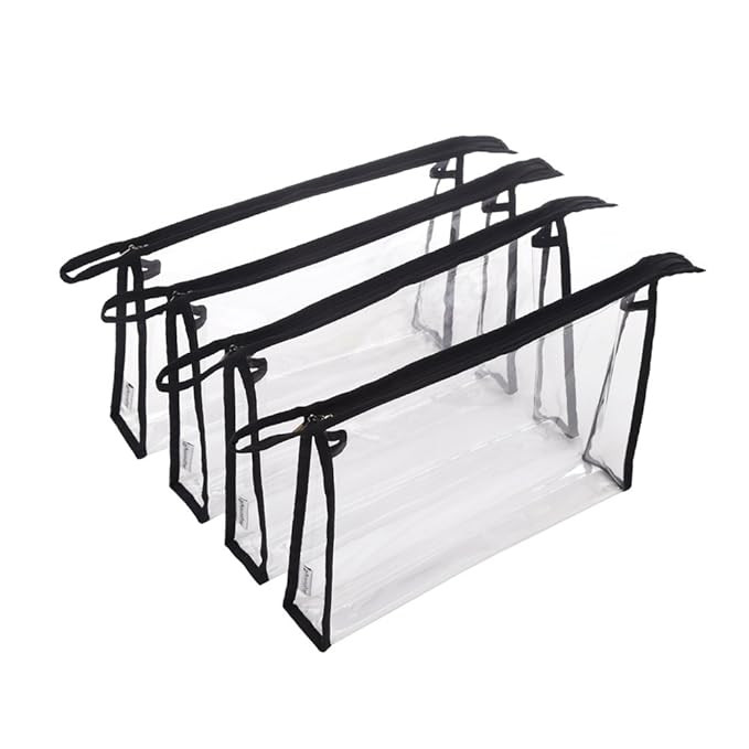 Augbunny Multi-purpose Waterproof Clear Vinyl Zippered Organizer Toiletry Cosmetics Makeup Bag Pouch | Amazon (US)