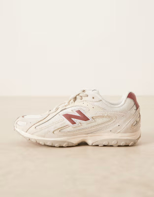 New Balance 204L trainers in off white and red suede | ASOS (Global)