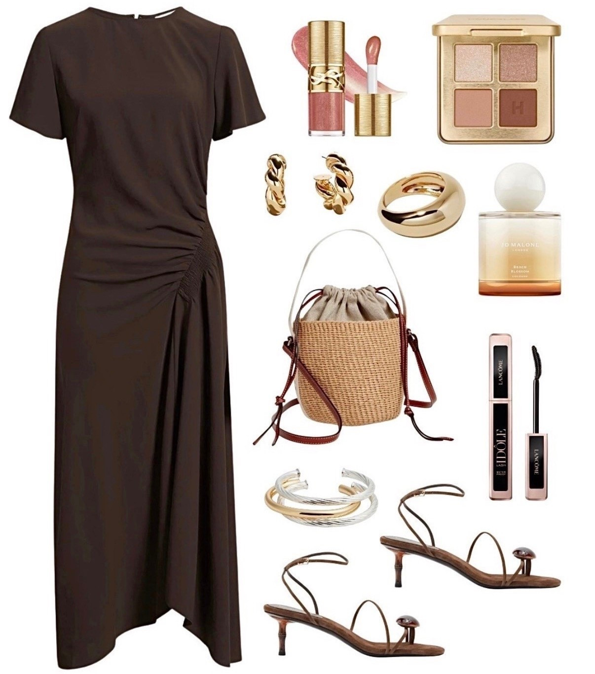 Brown dress
Spring outfit 
Summer outfit 
Bucket bag

#LTKSeasonal