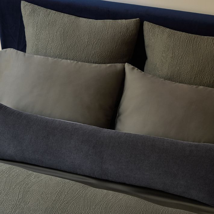 Classic Cotton Velvet Oversized Lumbar Pillow Cover | West Elm (US)