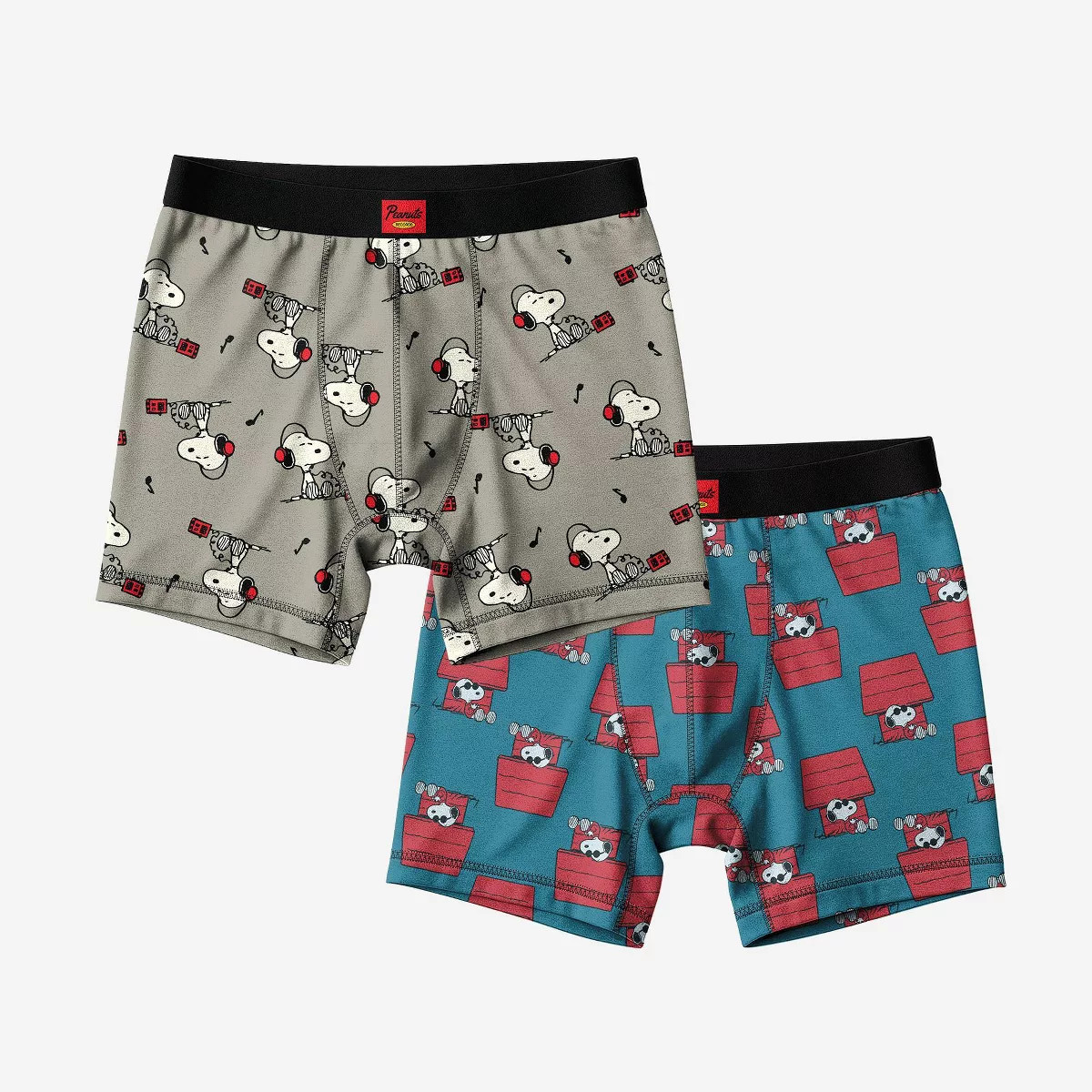 Men's Snoopy Boxer Briefs 2pk - Light Gray/Blue S | Target
