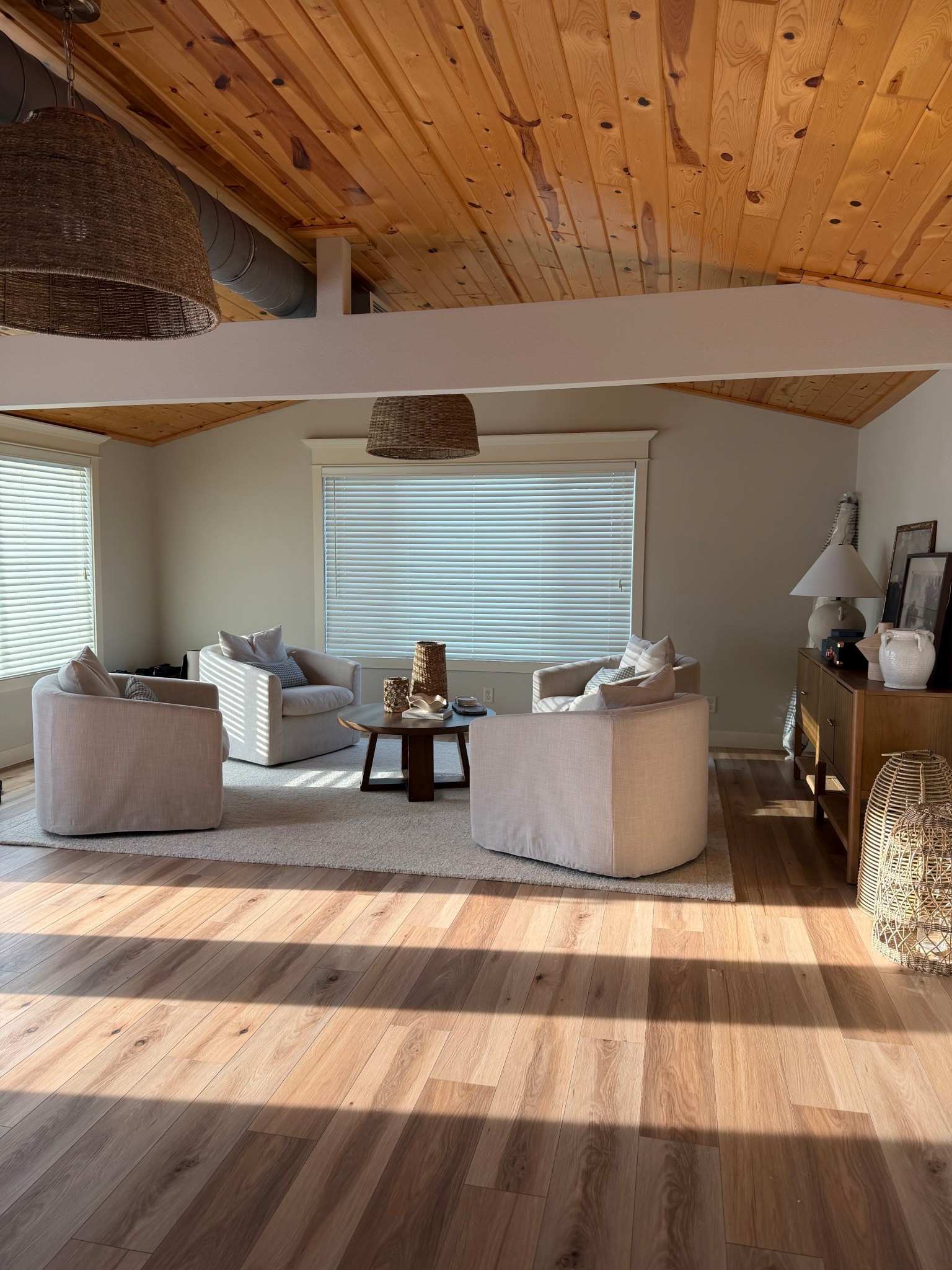 Popped by the lake cabin today! Our swivel chairs are on sale and these oversized pendants are back in stock!

#LTKHome #LTKSaleAlert