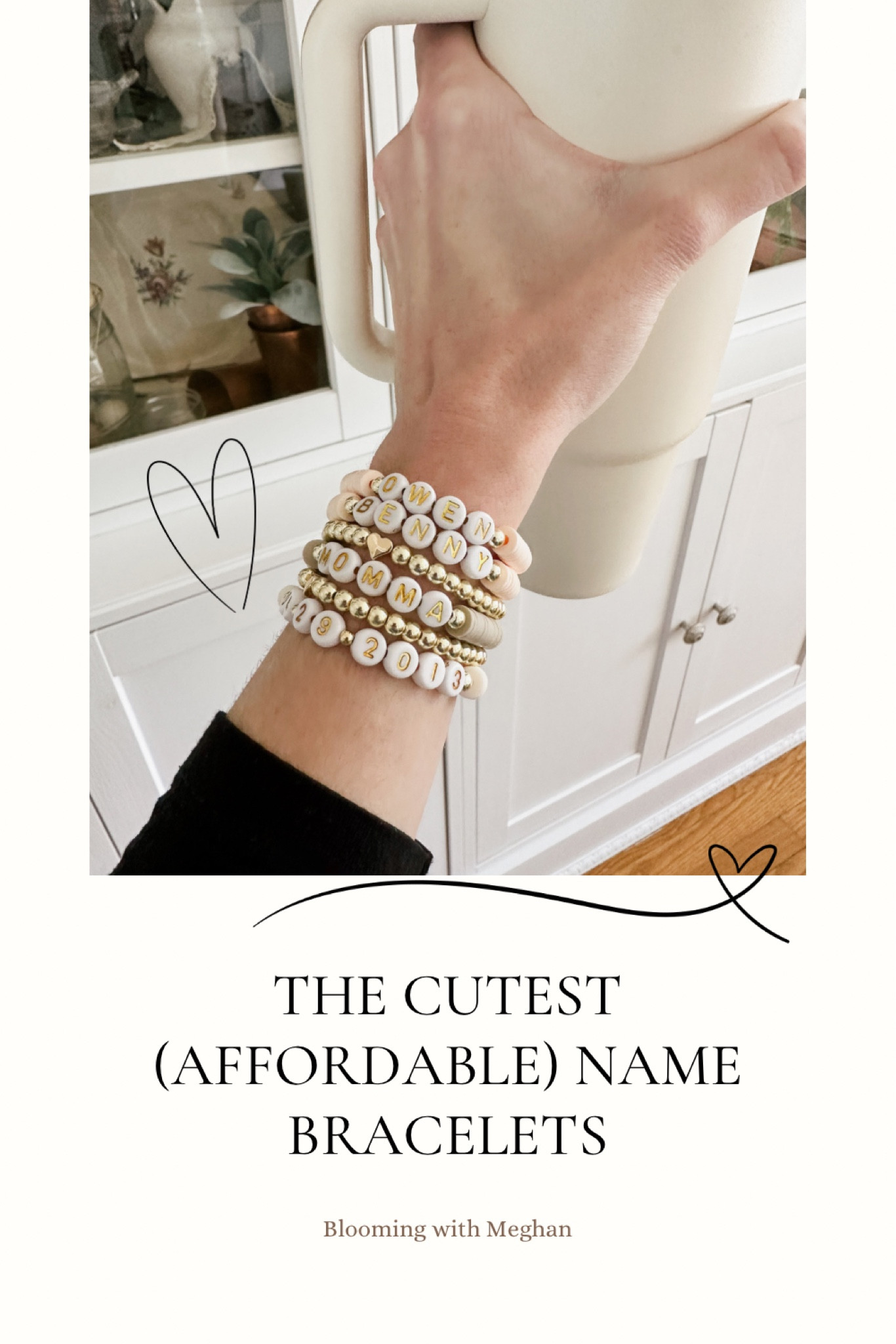 Name bracelets. They’re cute, personal, and currently trending. Want an affordable stack like mine, straight from a small shop? I got 6 for $56! 

36 colors to choose from! 

Definitely 5 ⭐️!

#LTKfindsunder50 #LTKstyletip #LTKsalealert