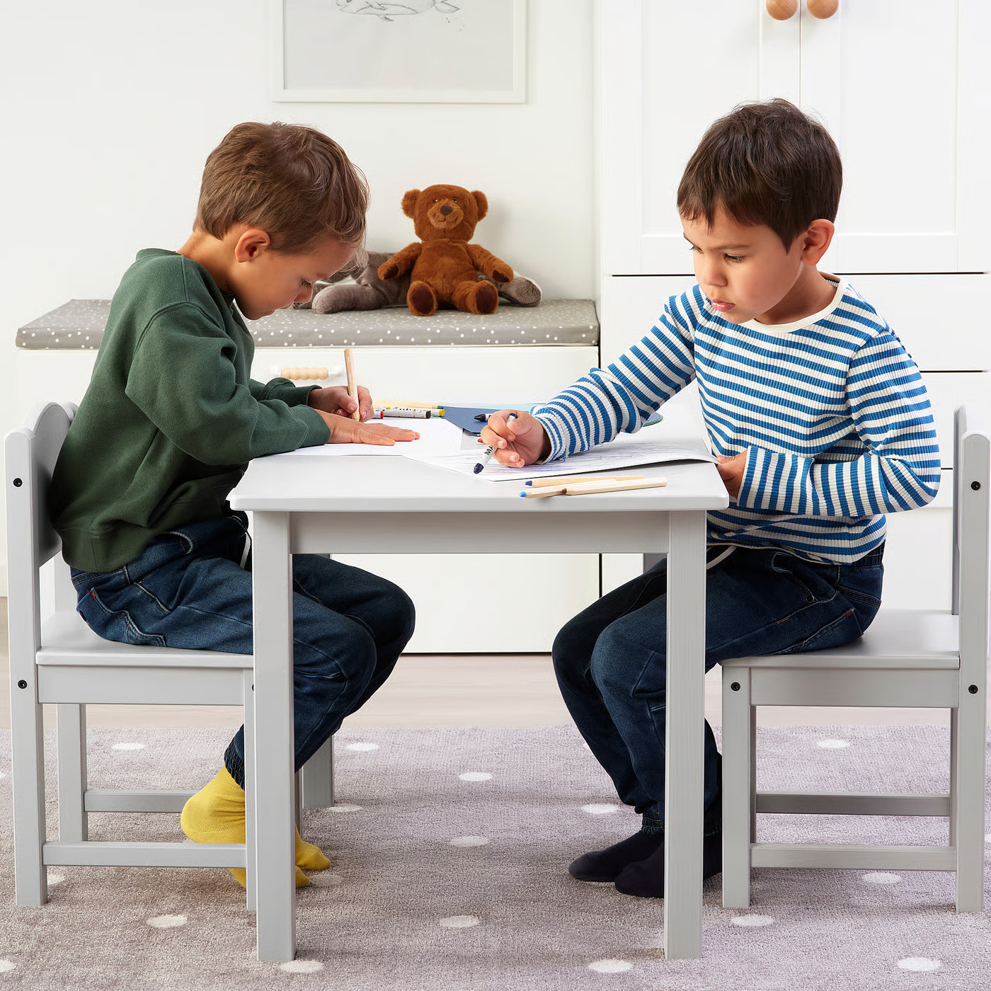 IKEA SUNDVIK children's chair, gray, Width: 11 | IKEA US