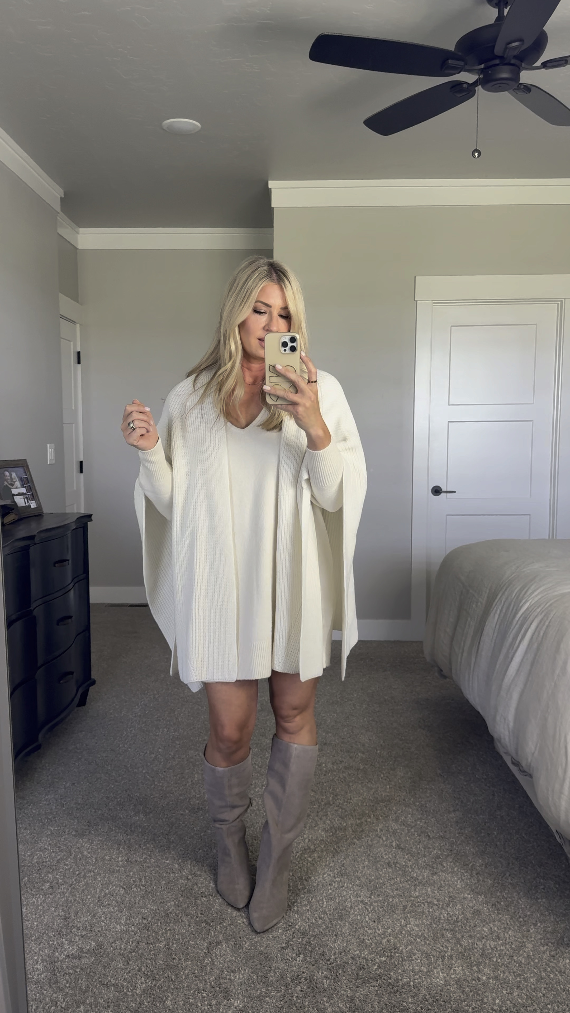 Sweater dress with wrap and knee high boots. All tts and such a good way to stay warm this fall without having to wear a full jacket 
NSale 
Nordstrom Anniversary Sale 
Fall outfit 

#LTKFindsUnder50 #LTKxNSale #LTKFindsUnder100