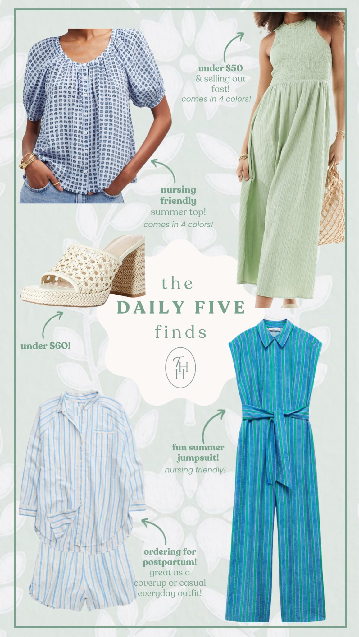 6/4 Daily 5 Finds! 🩵

Nursing friendly fashion, summer looks, and more! 

#LTKFindsUnder100 #LTKSeasonal #LTKFindsUnder50