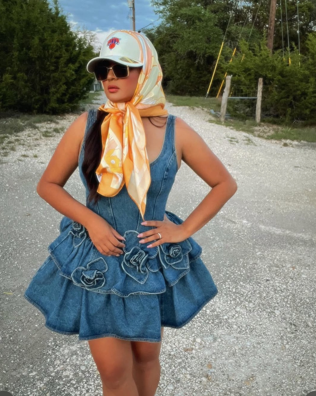 Game 3, and we’re ready!!! LFG Knicks!! 🏀🗽I was inspired to create a look for a team that is very inspiring at the moment and is making us all Knick fans very proud. #lfgknicks #knicks #captainclutch #playoffs I wanted to do something that felt different and I’ve been dying to style the infamous head scarf over a cap. I found this @aknvas dress and I thought it would bring something different. And it did!!! The quality is 15/10 - very well made. It’s corset style so it snatches.. I love this look and it made me feel like I mixed New York with a little Texas!! I kept checking the grounds, being paranoid.. watching for scorpion and snakes 😂
Scarf by @lackofcoloraus
Cap @kith
Ps also reminded me of Parisian elegance meets the Western wild spirit in a unique creation called Paris Texas. @paristexas_it can’t wait to style cowboy hat and boots.

#LTKSummerEdit #LTKStyleTip #LTKSeasonal