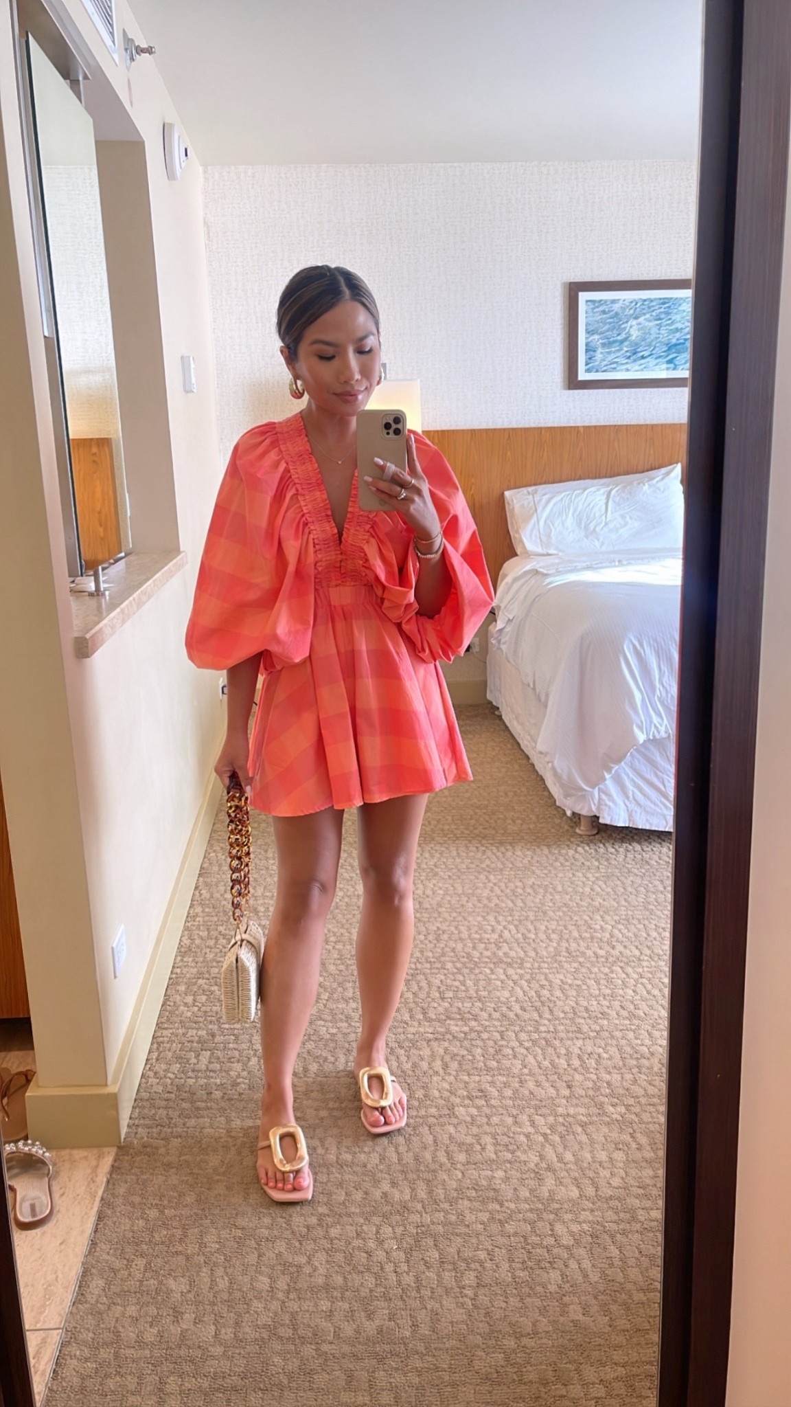 My romper is finally back!! The colorway is slightly different with orange and pink instead of neon coral for this year’s version. Love the shape and how flowy and bright it is 😍 tts, I’m wearing the xs/s size 

#LTKPetite #LTKootd