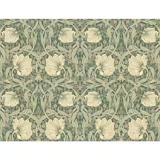 40.5 sq. ft. Gardenia & Sage Pimpernel Floral Vinyl Peel and Stick Wallpaper Roll | The Home Depot