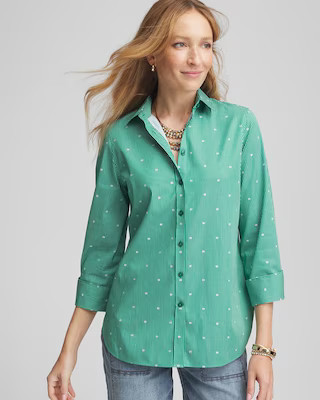 No Iron™ Dot Stripe Shirt | Chico's