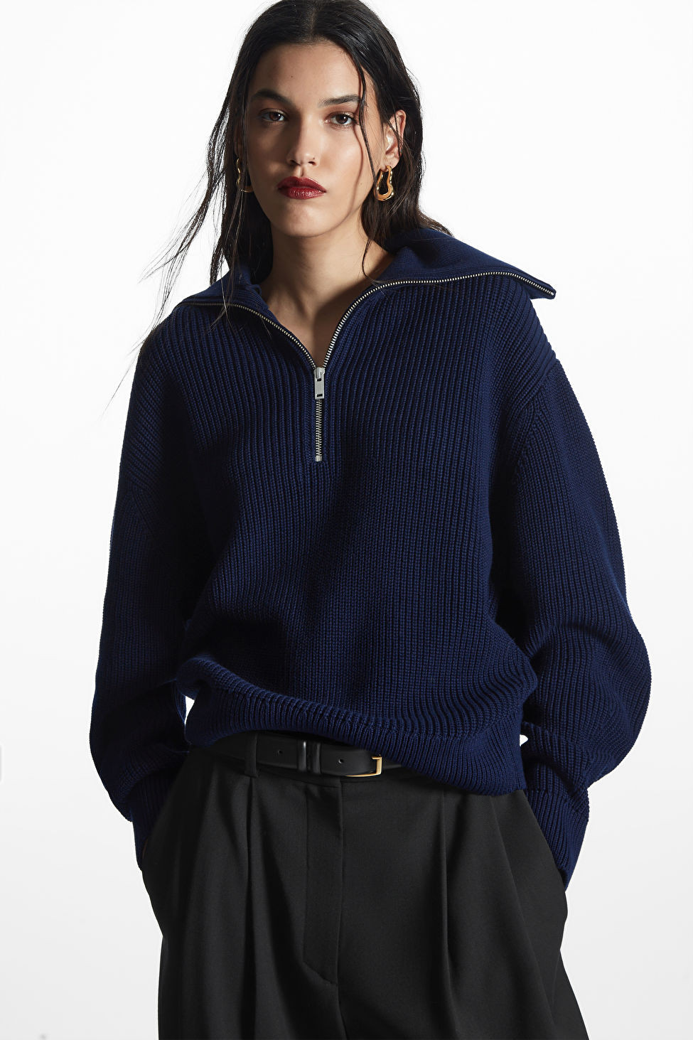 KNITTED HALF-ZIP JUMPER | COS (EU)