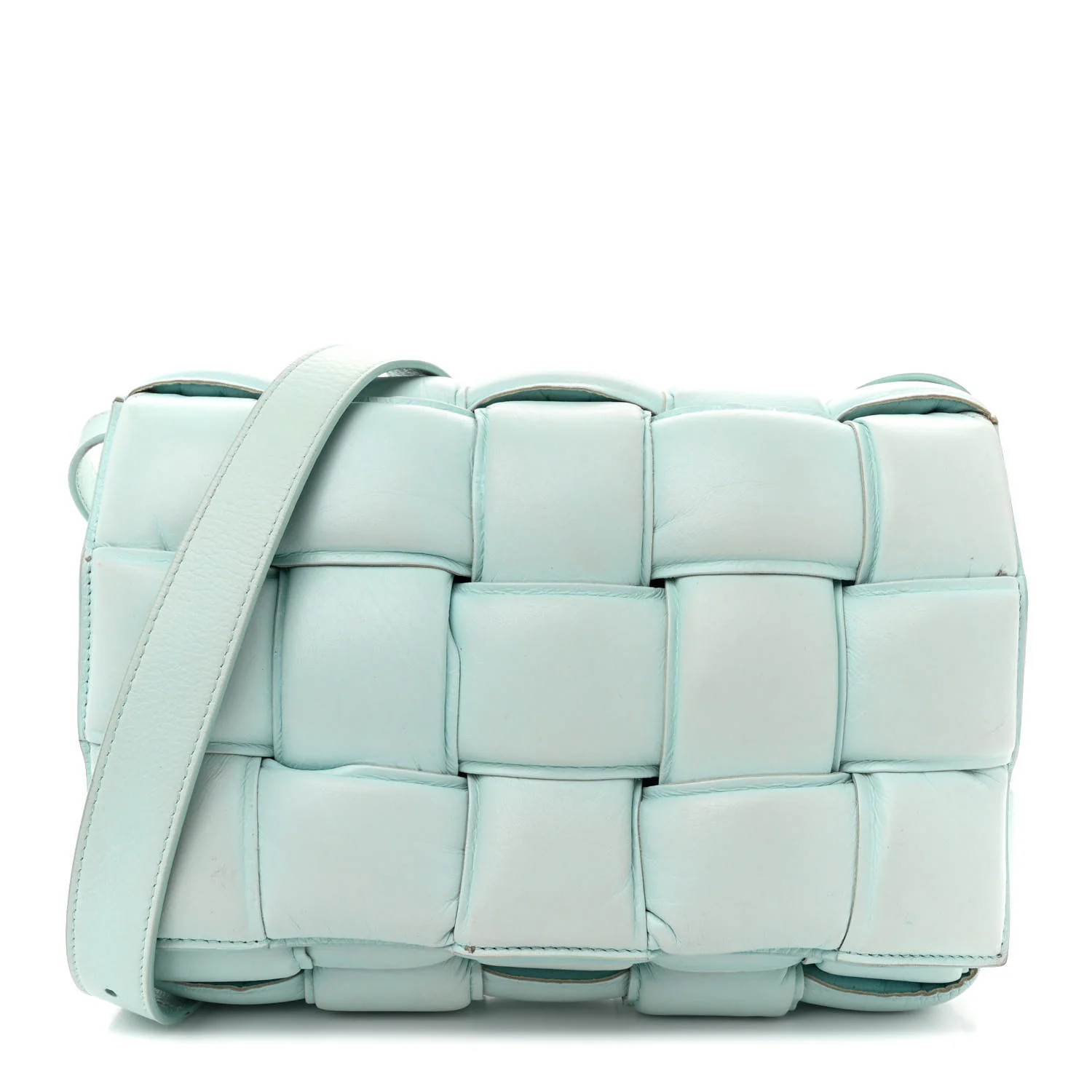 Paper Calfskin Maxi Intreccio Padded Cassette Crossbody Bag Spearmint | FASHIONPHILE (US)