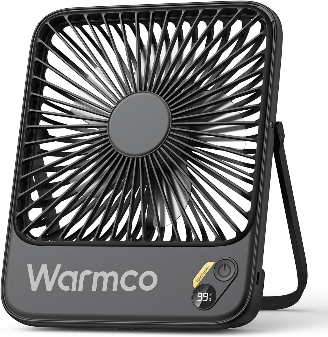 Warmco D3 10000mAh Portable Travel Fan, 7-inch Wide, 10-24H Battery Life | Amazon (US)