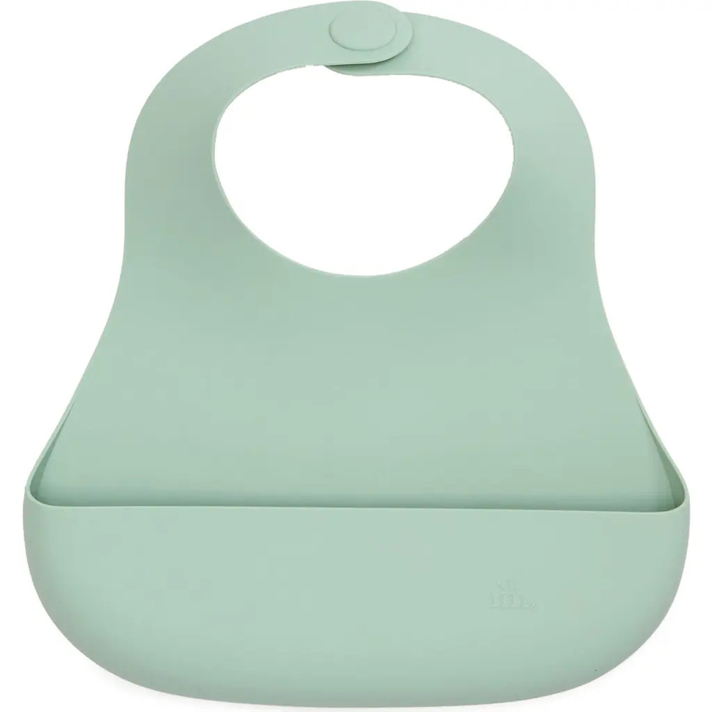 Magnetic Me Silicone Spill Shelf Bib in Misty Green at Nordstrom | Nordstrom