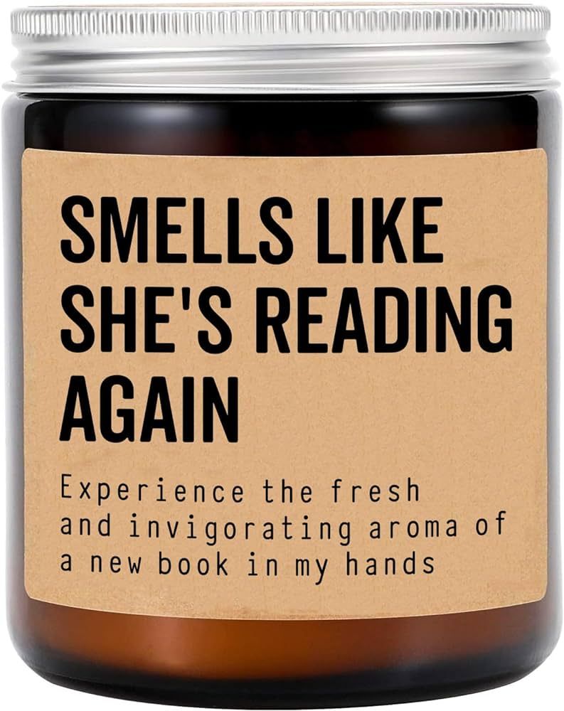 Smells Like She's Reading Again Candle - Funny Reader Candle - Candle Birthday Gifts - Book Lover... | Amazon (US)