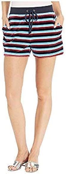 Women's Striped Velour Track Shorts | Amazon (US)