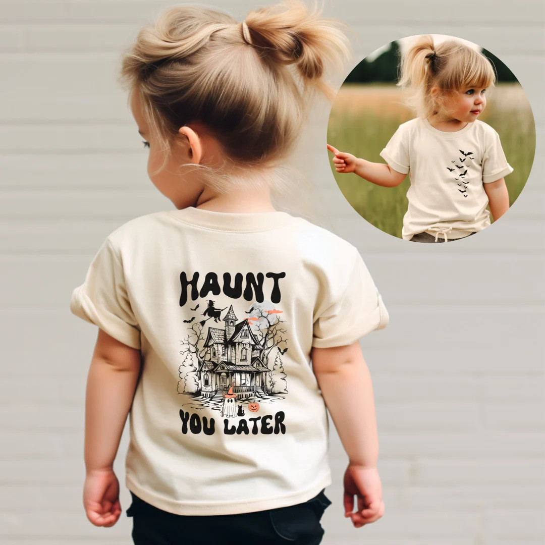 Haunt You Later Toddler Halloween Shirt, Toddler Retro Halloween Shirt, Kids Gifted Halloween, Sp... | Etsy (US)