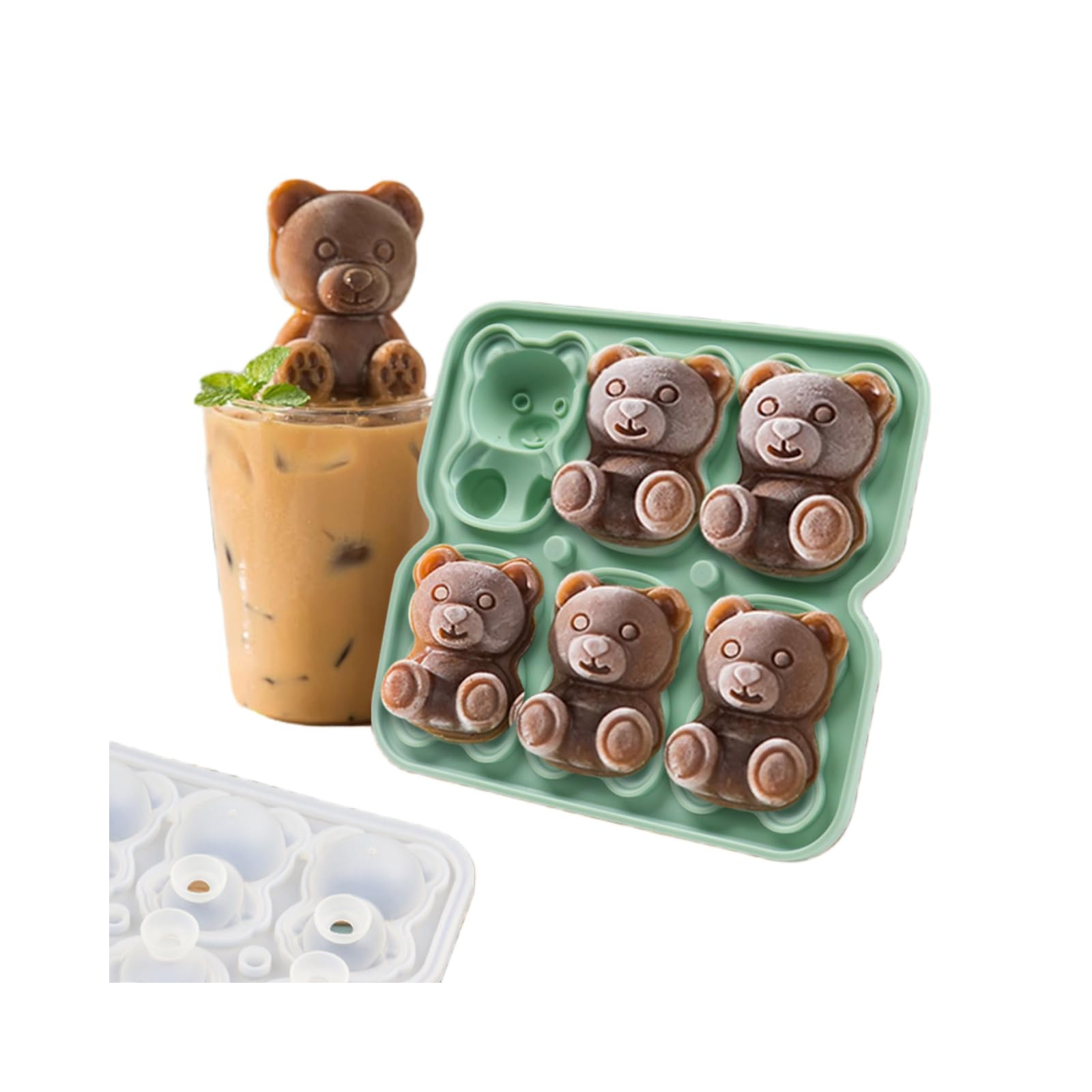 Bear Ice Cube Tray Mold - 3D Bear Shape Ice Cube Trays, Cute Ice Cube Molds for Whiskey Bourbon, ... | Amazon (US)