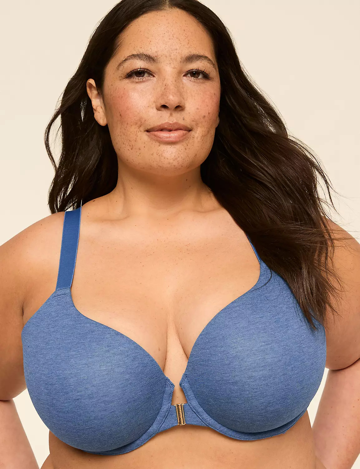 Front-Close Cotton Lightly Lined T-Shirt Bra | Lane Bryant (US)