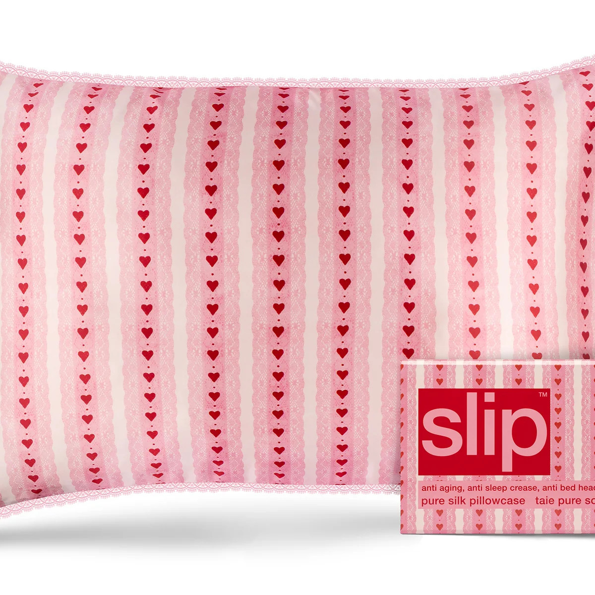 Sweetie Queen Zippered Pillowcase with Lace Trim | Slip