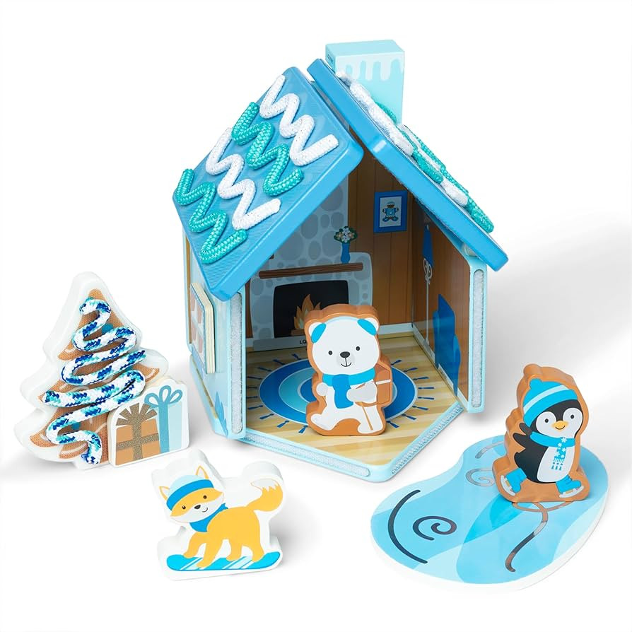 Melissa & Doug Winter Frost Wooden Gingerbread House Play Set for Boys and Girls 3+ | Amazon (US)