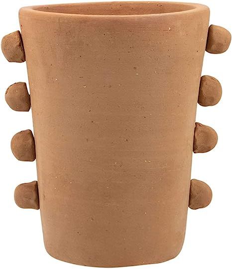 Foreside Home and Garden Terracotta Natural Beaded Decorative Vase | Amazon (US)