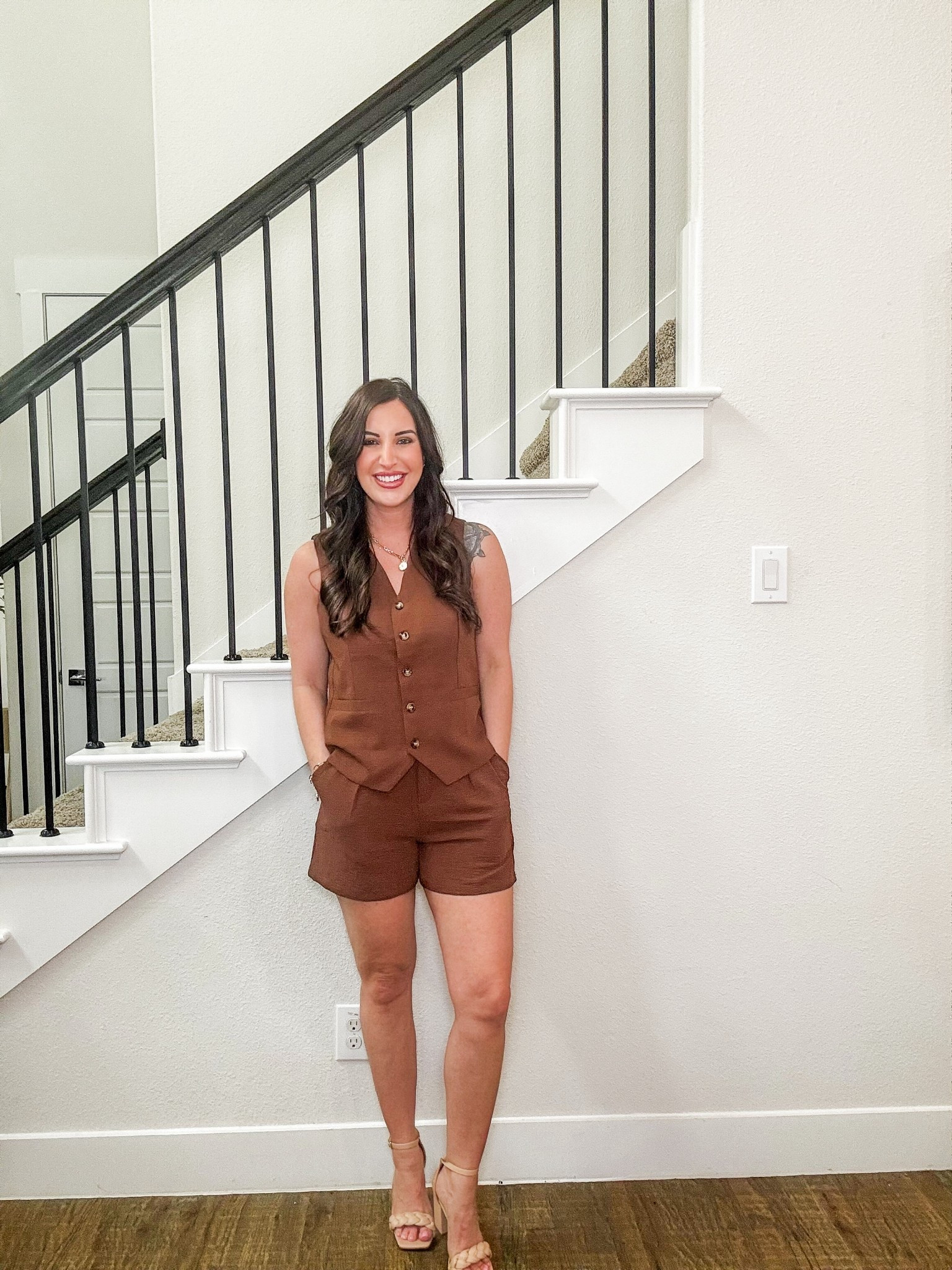 Perfect summer two piece short and vest set! 