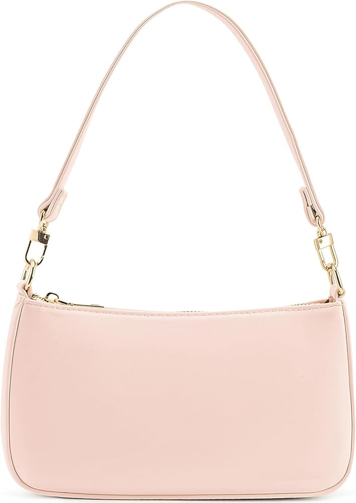 NIUEIMEE ZHOU Shoulder Bag for Women Retro Vegan Leather Classic Tote HandBags Purses with Zipper... | Amazon (US)