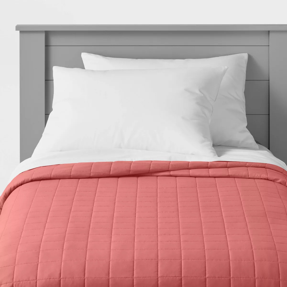 Box Stitch Microfiber Kids' Quilt - Pillowfort™ | Target