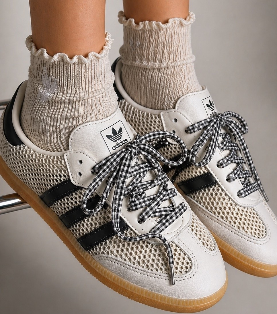 OK I’M DONE 💀🚨

Adidas you HAVE to chill because why are these mesh summer sneakers screaming my name like this 😍🔥

These are THAT shoe 👇
✨ breathable mesh = no hot feet all summer ☀️
✨ lightweight, easy, throw-on-and-go
✨ neutral but still CUTE

BUT WAIT… the real moment 👀
You pair them with:
🧦 ruffle socks (stopppp I can’t 😭)
🎀 swap in a cute gingham lace

AND BOOM 💥
You just created the cutest effortless outfit ever

This is giving:
⚡ cool mom at the ball field
⚡ lake day / farmers market vibes
⚡ “I didn’t try but I look adorable” energy

I already have the full look styled for you because you KNOW we don’t gatekeep around here 😉

Don’t wait on these… mesh styles ALWAYS go fast once summer hits 🏃‍♀️💨