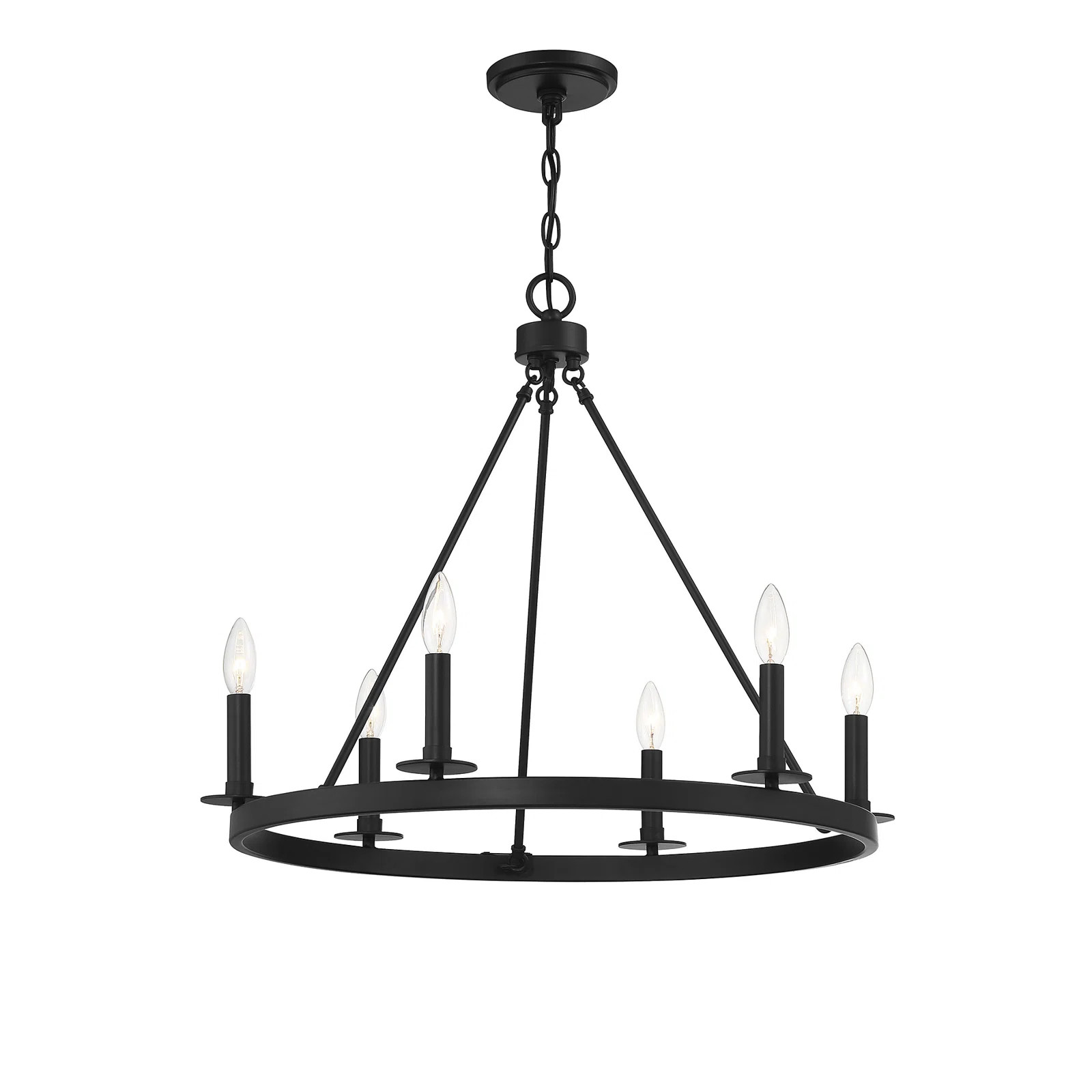 6-Light Chandelier in Matte Black | Wayfair North America