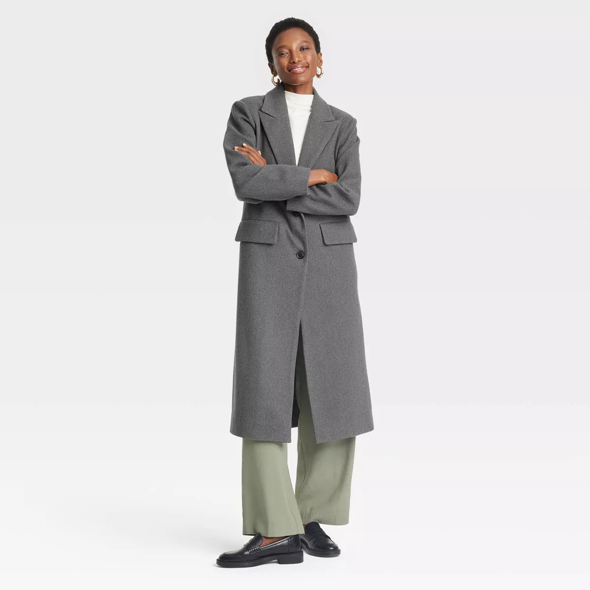 Women's Faux Wool Pea Coat - A New Day™ | Target