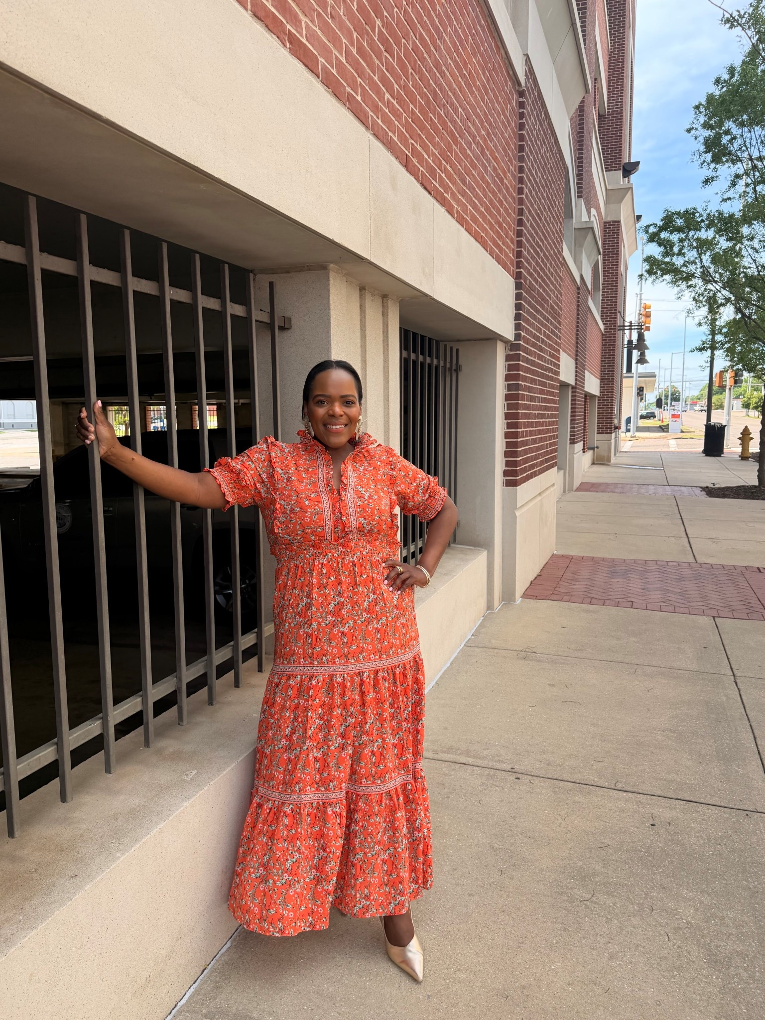 Love this floral dress in this orange color that just screams Spring from Nordstrom Rack. I’m wearing the size large. 🧡🧡🧡🧡

#LTKWorkwear #LTKgrwm #LTKootd