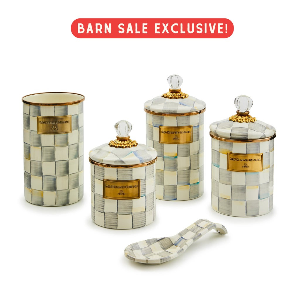 Sterling Check 5pc Kitchen Essentials Set | MacKenzie-Childs